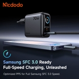 Cốc Sạc Nhanh Mcdodo Gana Ultra 70W | Màn Hình Emoji Sinh Động, 3 Cổng Sạc, Hỗ Trợ SFC 3.0