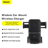 Bộ Đế Giữ Điện Thoại Tích Hợp Sạc Không Dây Baseus Wisdom Auto Alignment Car Mount Wireless Charger（QI 15W)