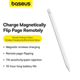 Bút Cảm Ứng Sạc Không Dây OS-Baseus Smooth Writing 2 Series Wireless Charging Multifunctional Stylus, Moon White (Active Wireless Version with active pen tip)