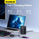 Trạm Sạc Nhanh Để Bàn Baseus 100W 7 trong 1 | Sạc Cùng Lúc Laptop & Điện Thoại, Tự Ngắt An Toàn 0.1s