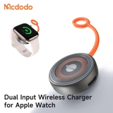Đế Sạc Không Dây Cho Đồng Hồ AppleWatch Mcdodo | Hỗ Trợ 2 Cổng Sạc Vào Type-C & Ln
