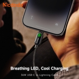 Cáp Sạc Mcdodo LightSync 36W Type-C to Ln | Sạc Nhanh PD, Đèn LED Ambient