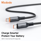 Cáp Sạc Mcdodo Cab Smart 100W Type-C to Type-C | Tự Ngắt Thông Minh, Sạc Laptop, Điện Thoại