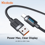 Cáp Sạc Mcdodo Cab Vision USB to Type-C 6A | Đèn LED Độc Đáo, Chống Đứt Gãy