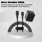 Combo Cốc Cáp Sạc Baseus 20W / 30W - Sạc Nhanh - Không Nóng Máy (Cốc Type-C, Cáp Type-C to Ln 1m)