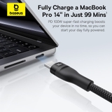 Cáp Sạc Nhanh Đa Năng Baseus Flash Series 3 One-for-three Fast Charging Cable Type-C to C+C+C 100W