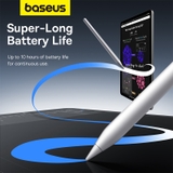Bút Cảm Ứng Sạc Không Dây OS-Baseus Smooth Writing 2 Series Wireless Charging Multifunctional Stylus, Moon White (Active Wireless Version with active pen tip)