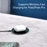 Đế sạc nhanh không dây 15W Baseus Simple Wireless Charger cho iPhone/Samsung/Xiaomi/ Huawei (15W, 2020 Upgraded Version Wireless Quick charger)