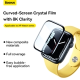 Kính cường lực cho Apple Watch Baseus Full-coverage Curved-screen Crystal Tempered Glass Film for Apple Watch