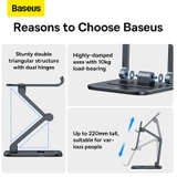 Đế giữ điện thoại Baseus Desktop Biaxial Foldable Metal Stand