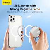 Ốp lưng nhựa hỗ trợ sạc từ tính Baseus Crystal Magnetic Phone Case for iP11