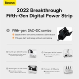 Trạm Sạc GaN Baseus PowerCombo 40W | 3 AC, 2 Type-C, 1 USB, Bảo Vệ Quá Tải BDIP