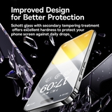 Kính Cường Lực Chống Nhìn Trộm Baseus Schott Series Full-Coverage Privacy Protection Tempered Glass Screen Protector with Built-in Dust Filter for iP 15