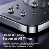 Kính Cường Lực Chống Nhìn Trộm Baseus Schott Series Full-Coverage Privacy Protection Tempered Glass Screen Protector with Built-in Dust Filter for iP 15