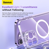 Ốp Lưng Từ Tính Baseus Crystal Series Magnetic Phone Case cho iPhone 14 (Kèm cường lực)