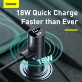 Tẩu sạc nhanh 18W tích hợp Bluetooh MP3 Baseus Energy Column Car Wireless MP3 Charger (PPS Quick Charger)
