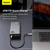 Pin dự phòng sạc nhanh Baseus Adaman Metal Digital Display Quick Charge Power Bank cho Smartphone/ iPad/ Macbook/ Laptop (65W, 20000mAh, QC3.0/ PD3.0/ SCP/ AFC Quick charge Power Bank)