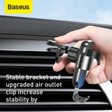 Đế giữ điện thoại trên xe Ô Tô Baseus Glaze Gravity Car Mount (New 2020 upgrade Model, Metal Bracket, Air Outlet Version - Gắn khe gió máy lạnh)