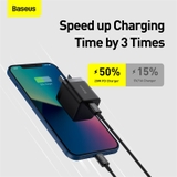 Bộ cốc sạc nhanh, nhỏ gọn Baseus Super Si Pro Quick Charger 20W dùng cho iPhone 12/iP11/XS Max kèm dây C to iPhone