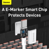 Cáp sạc nhanh Baseus Superior Series Type-C to Type-C PD 100W (5A/20V, E-marker Chip, PD/QC Quick Charging & Data TPE Cable)
