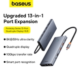 Hub Chuyển Đổi Baseus PortalJoy 13 trong 1 | Xuất 4 Màn Hình, Hỗ Trợ 8K, USB Tốc Độ 10Gbps