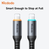 Cáp Sạc Mcdodo Cab Smart 12W USB to Ln | Tự Ngắt Thông Minh, Có Đèn Báo Sạc