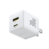 Combo Sạc Baseus 30W Type-C + USB - Sạc Nhanh - Không Nóng Máy (Cốc chân dẹp - Cáp nhựa dẻo - 1m)