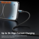 Cáp Sạc Mcdodo Cab Vision USB to Ln 12W | Đèn LED Độc Đáo, Chống Đứt Gãy