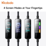 Cáp Sạc Nhanh Mcdodo Vision 240W Type-C to Type-C | Màn Hình TFT Cảm Ứng, Dây Dù