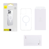 Combo Ốp Lưng & Cường Lực Baseus Crystal Cho iP12 | Hỗ Trợ Sạc Từ Tính, Siêu Mỏng