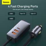 Tẩu sạc nhanh mở rộng 4 Port Baseus Share Together Extention Car Charger 120W (Extention up to 4 Port * 30W, QC/ PD/PPS Fast Charging)