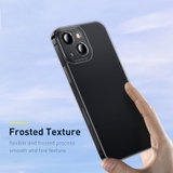 Ốp Lưng Cường Lực Nhám Viền Dẻo Chống Sốc Baseus Frosted Glass Protective Case dùng cho iPhone 13 Series（Full Coverage Tempered Glass Film+Cleaning kit)