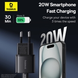 Củ Sạc Nhanh Baseus GaN5S 20W | Công Nghệ GaN5 Mới, Siêu Nhỏ Gọn, Sạc Nhanh An Toàn