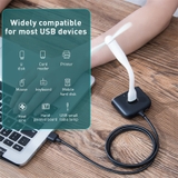 Bộ HUB chia cổng USB Baseus Square Round 4 in 1 ( Type C/ USB 3.0 to USB3.0*1+USB2.0*3 Smart Adapter)