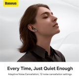 Tai Nghe Baseus Storm 3 ANC | Khử Ồn Thích Ứng, Độ Trễ Cực Thấp 0.038s Gaming, Sạc Nhanh 10 Phút