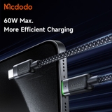 Cáp Sạc Nhanh Mcdodo Type-C to Type-C 60W Magnetic Self-Winding Cable