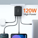 Cốc Sạc Nhanh Mcdodo Convergence Series 120W GaN 4-Port Fast Charger Set (Kèm cáp C to C 2m, 100W, 3 TypeC + USB)