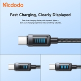Cáp Sạc Mcdodo Cab Vision 240W Type-C to Type-C | Đèn LED Độc Đáo, Chip E-Marker 2.0