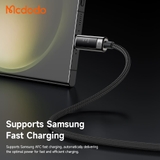 Cáp Sạc Mcdodo Vision Màn Hình OLED | USB to Type-C 6A, Đầu Hợp Kim Kẽm Sang Trọng