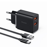 Cốc Sạc Nhanh Mcdodo 12W Dual USB Charger (Chân cắm tròn)