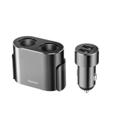 Tẩu Sạc Đa Năng Baseus High Efficiency One to Two Cigarette Lighter(dual-cigarette lighter 80W +dual USB 3.1A