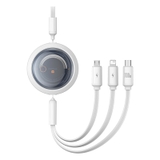 Cáp Sạc Đa Năng Baseus Free2Draw Retractable Crystal Fast Charging Data Cable USB to M+L+C 100W