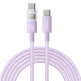 Cáp Sạc Nhanh Baseus 100W Type-C to Type-C | Chip E-Marker, Màn Hình LED Thông Minh