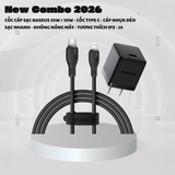 Combo Cốc Cáp Sạc Baseus 20W / 30W - Sạc Nhanh - Không Nóng Máy (Cốc Type-C, Cáp Type-C to Ln 1m)