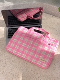 Túi chống sốc laptop có quai xách | Cutie Pink Checked