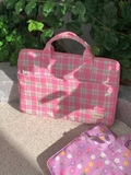 Túi chống sốc laptop có quai xách | Cutie Pink Checked