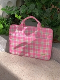 Túi chống sốc laptop có quai xách | Cutie Pink Checked
