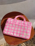 Túi chống sốc laptop có quai xách | Cutie Pink Checked