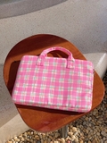 Túi chống sốc laptop có quai xách | Cutie Pink Checked