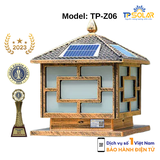 [40x45x40cm] Đèn Trụ Cổng Năng Lượng Mặt Trời TP Solar TPZ-06 Hình Ngôi Nhà Mái Chóp